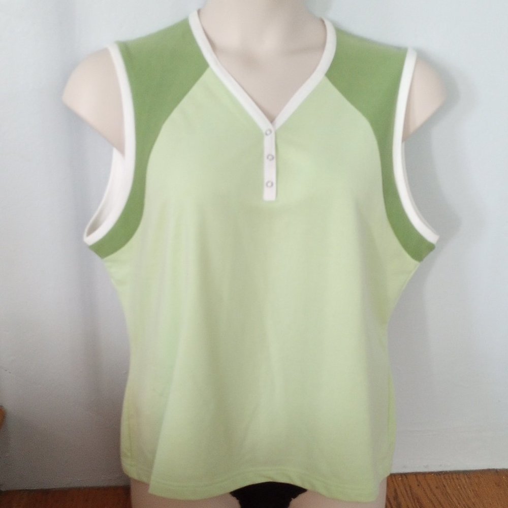 FUDA Light Green Sleeveless Tank Top XL